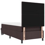 vidaXL Lit à Sommier avec Matelas & Banc Marron Foncé 90x200 cm Tissu