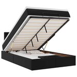 VidaXL Cadre de lit ottoman avec matelas noir 120x200 cm similicuir