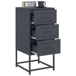 vidaXL Table de chevet anthracite 36x39x78 cm acier
