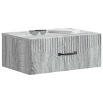 vidaXL Cabinet de chevet mural Sonoma gris 49 x 34 5 x 20 cm