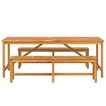 vidaXL Ensemble de salle à manger de jardin 6 pièces Bois massif Acacia