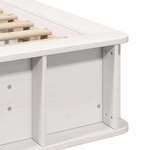vidaXL Cadre de lit Blanc 100 x 200 cm Pin massif