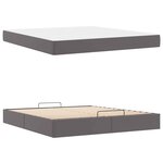 vidaXL Cadre de lit avec matelas Gris 180 x 200 cm Faux cuir
