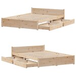 vidaXL Cadre de lit sans matelas 135x190 cm bois de pin massif