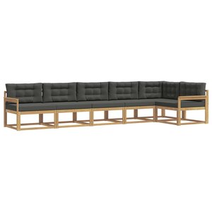 vidaXL Ensemble de canapés d'extérieur 4 Pièces Blanc et anthracite