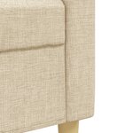 vidaXL Ensemble de canapés 3 Pièces crème tissu