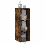 vidaXL Armoire murale avec portes en verre chêne fumé 35x37x100 cm