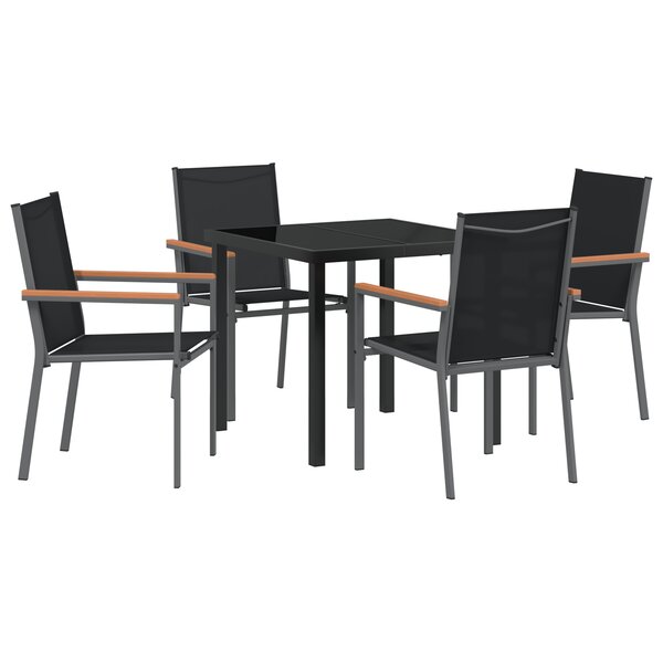vidaXL Ensemble de 3 Noir