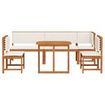 vidaXL Ensemble bistro de jardin 6 Pièces Marron Bois d'acacia massif