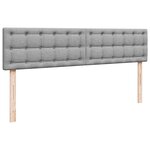 vidaXL Lit ottoman avec matelas gris clair 160x200 cm tissu