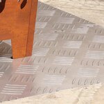 vidaXL Plaques à damier 2 Pièces Argent 90 x 40 cm Aluminium