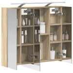 vidaXL Armoire Miroir de Salle de Bain Chêne Sonoma 80 x 14.5 x 70 cm