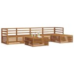 vidaXL Ensemble de canapés d'extérieur 6 Pièces Naturel