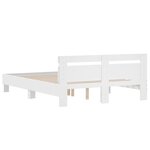 vidaXL Cadre de lit avec tête de lit blanc 140x200cm bois d'ingénierie