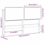 vidaXL Tête de lit capitonnée Marron et Taupe 150 cm Pin massif