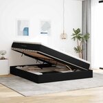 vidaXL Lit avec rangement et matelas Noir 180 x 200 cm Velours