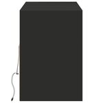 vidaXL Meuble TV mural avec lumières LED noir 130x31x45 cm