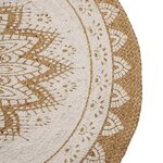 vidaXL Tapis en Jute Floral Naturel 100 x 152 cm Jute