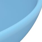 vidaXL Lavabo rond de salle de bain Bleu clair mat 32 5x14cm Céramique