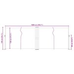 vidaXL Auvent latéral rétractable Crème 140 x 1000 cm