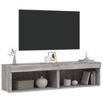 vidaXL Meubles TV avec lumières LED 2 Pièces sonoma gris 60x30x30 cm