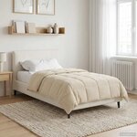 vidaXL Duvet d'été simple Matelassé Crème 140 x 200 cm