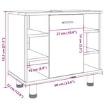 vidaXL Armoire de salle de bain Gris béton 60x32x53 5 cm Aggloméré