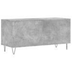 vidaXL Armoire à disques gris béton 100x38x48 cm bois d'ingénierie