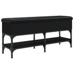 vidaXL Banc à chaussures noir 102x32x45 cm bois d'ingénierie