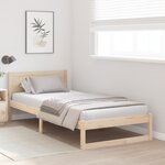 vidaXL Cadre de lit Naturel Bois de pin massif Simple Durabilité