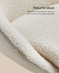Chaise de bureau fauteuil pivotant siège confort rembourrage en mousse réglable en hauteur pour bureau chambre salle de réunion beige 12_0004874