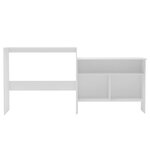 vidaXL Table de bar avec 2 dessus de table Blanc 130x40x120 cm