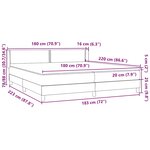 vidaXL Sommier à lattes de lit et matelas vert foncé 180x220cm velours