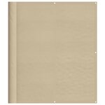 vidaXL Écran de balcon beige 120x800 cm 100  polyester oxford