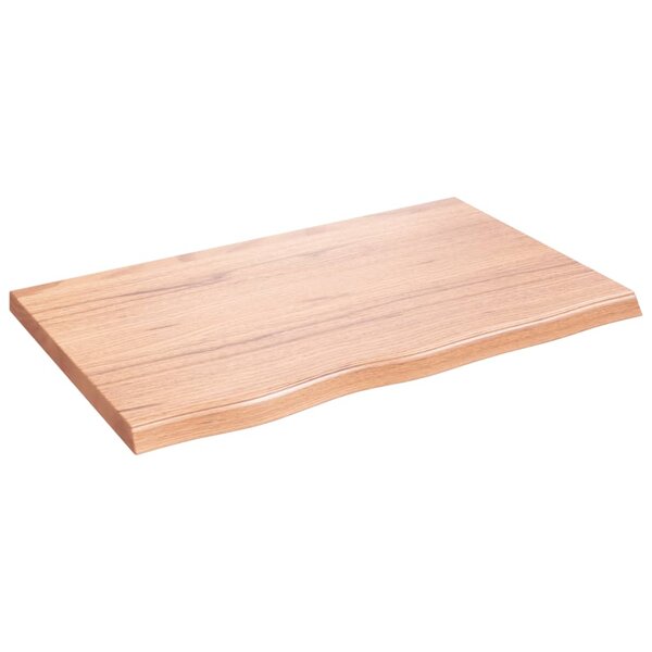 vidaXL Étagère murale marron clair bois chêne massif traité