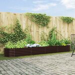 vidaXL Jardinière surélevée Marron 400 x 80 x 44 cm Acier