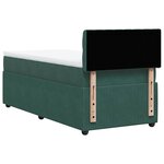 vidaXL Sommier à lattes de lit avec matelas Vert foncé 100x200 cm