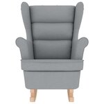 vidaXL Chaise à bascule gris clair 74x90x102 cm tissu