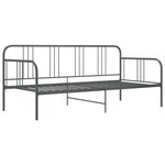 vidaXL Cadre de canapé-lit Gris Métal 90x200 cm