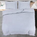vidaXL Ensemble de housse de couette Gris 200x220 cm Coton