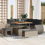 vidaXL Ensemble de canapé de jardin 8 Pièces Gris 100 x 100 x 71 cm