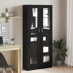 vidaXL Bibliothèque Chêne noir 82.5 x 30.5 x 185 cm Bois d'ingénierie