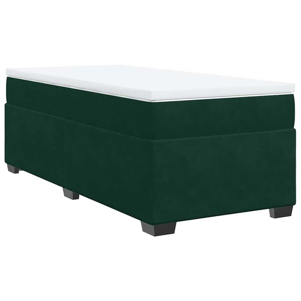 vidaXL Sommier à lattes de lit avec matelas Vert foncé 90x190 cm
