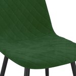 vidaXL Chaises à manger lot de 2 Vert foncé Velours