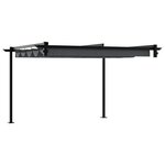 vidaXL Gazebo mural Anthracite 3 x 3 m Acier
