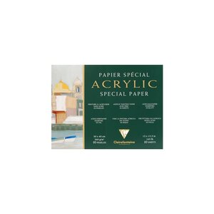 Bloc Acrylique 30x40 360g 10F encollé 4 côtés CLAIREFONTAINE