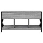 vidaXL Table basse sonoma gris 100x55x50 cm bois d'ingénierie et métal