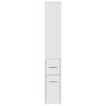 vidaXL Armoire de salle de bain étroite avec roulettes blanc