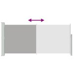 vidaXL Auvent latéral rétractable 140 x 300 cm Gris