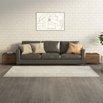vidaXL Tables basses avec pieds en métal 2 Pièces Chêne marron 50x50x40cm